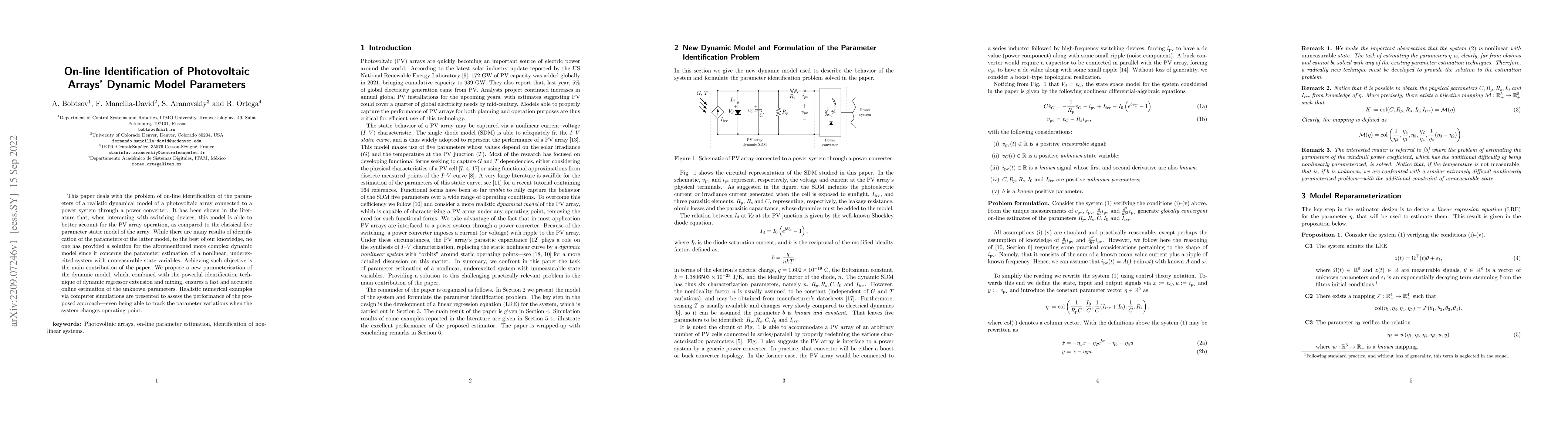 Thumbnail for On-line Identification of Photovoltaic Arrays' Dynamic Model Parameters