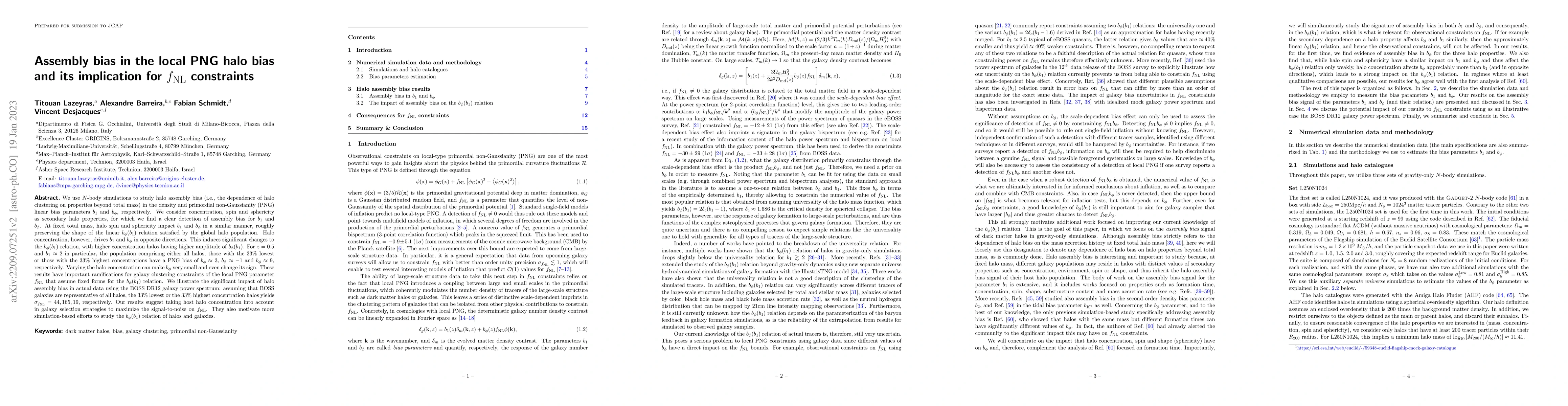 Thumbnail for Assembly bias in the local PNG halo bias and its implication for $f_{\rm
  NL}$ constraints