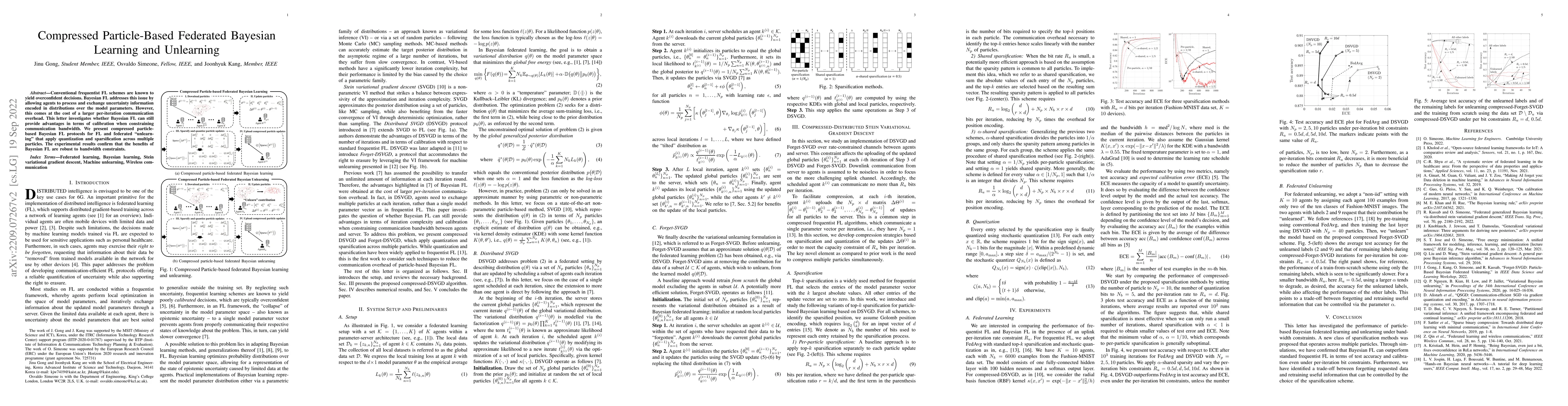 Thumbnail for Compressed Particle-Based Federated Bayesian Learning and Unlearning
