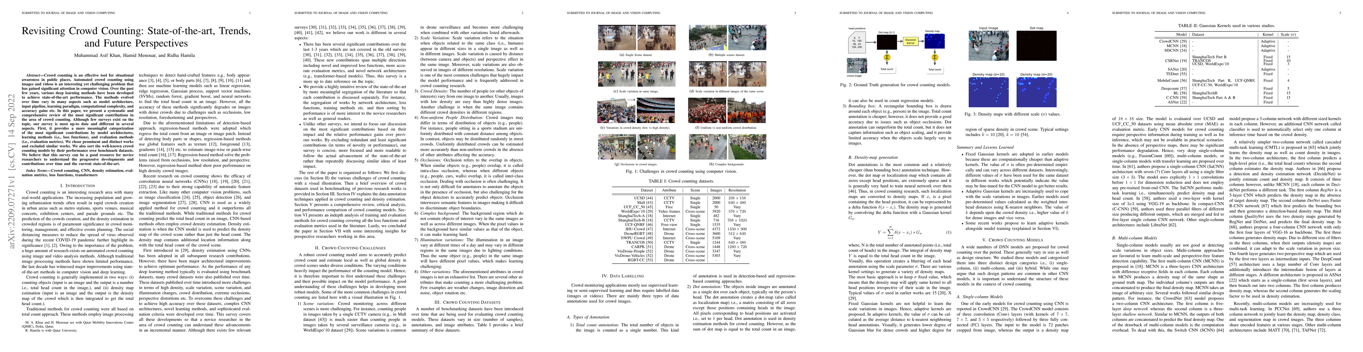 Thumbnail for Revisiting Crowd Counting: State-of-the-art, Trends, and Future
  Perspectives