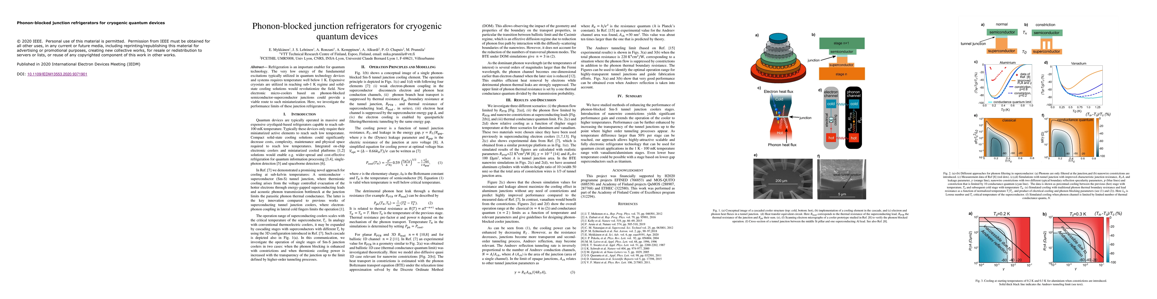 Thumbnail for Phonon-blocked junction refrigerators for cryogenic quantum devices