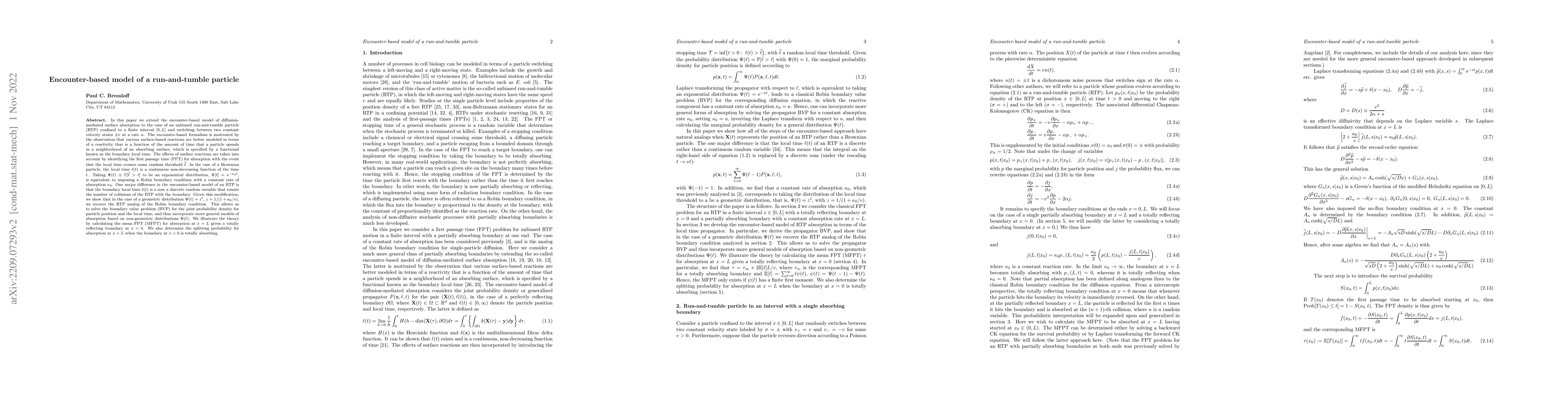 Thumbnail for Encounter-based model of a run-and-tumble particle