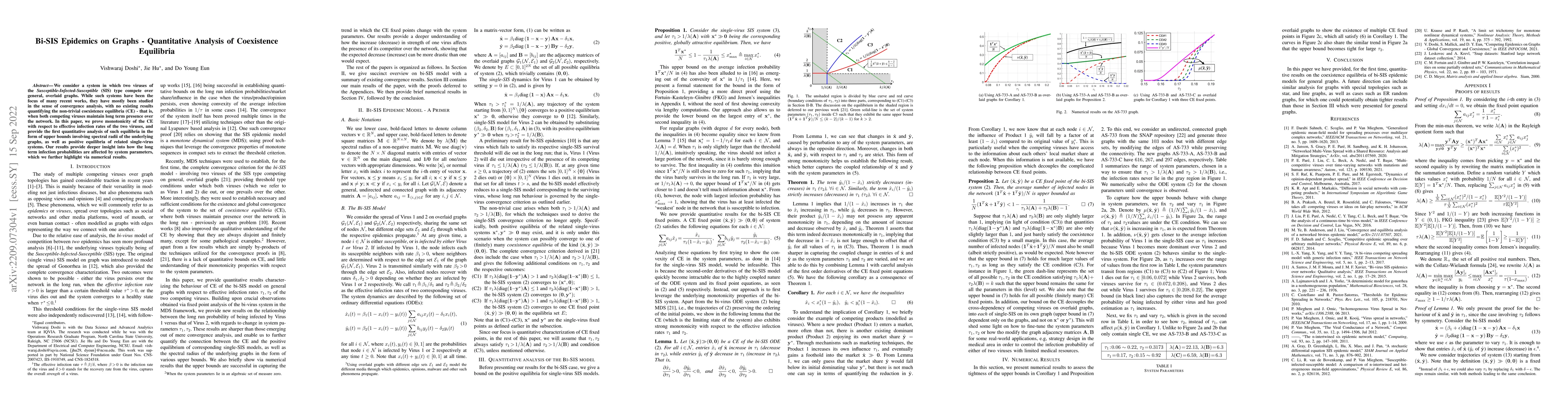 Thumbnail for Bi-SIS Epidemics on Graphs -- Quantitative Analysis of Coexistence
  Equilibria