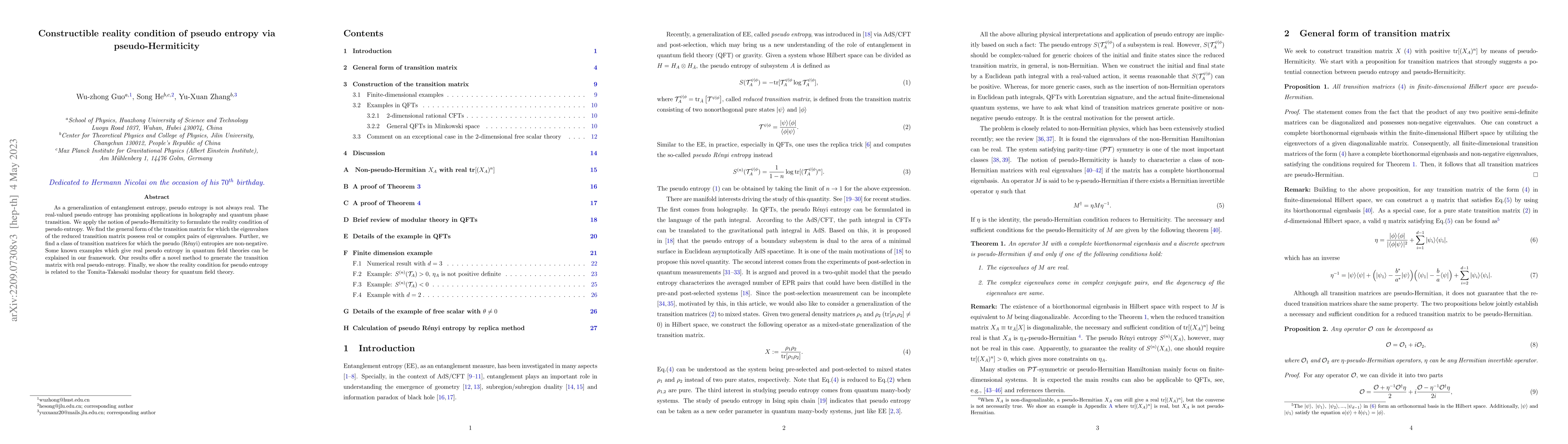 Thumbnail for Constructible reality condition of pseudo entropy via pseudo-Hermiticity