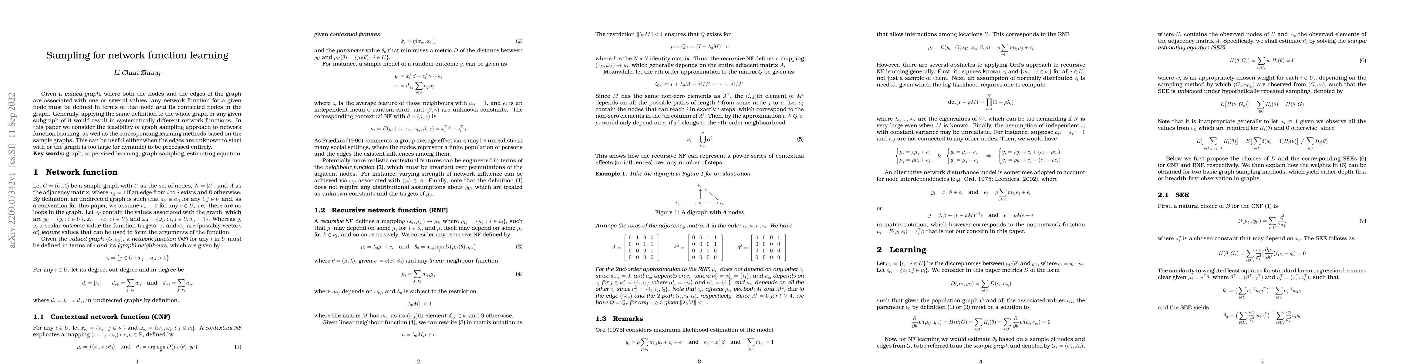 Thumbnail for Sampling for network function learning