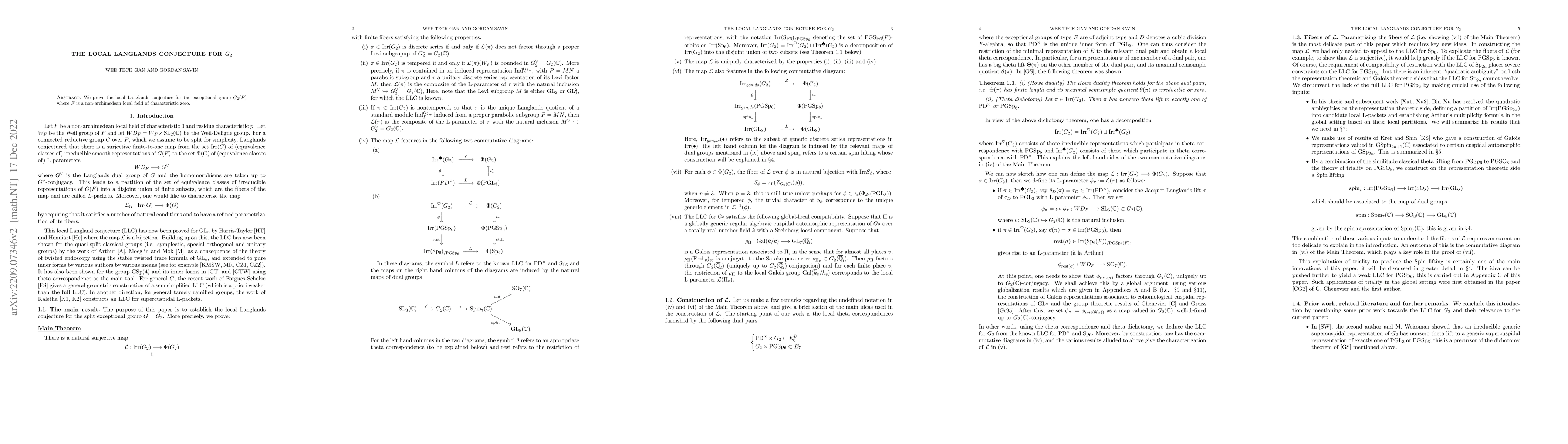 Thumbnail for The Local Langlands Conjecture for $G_2$