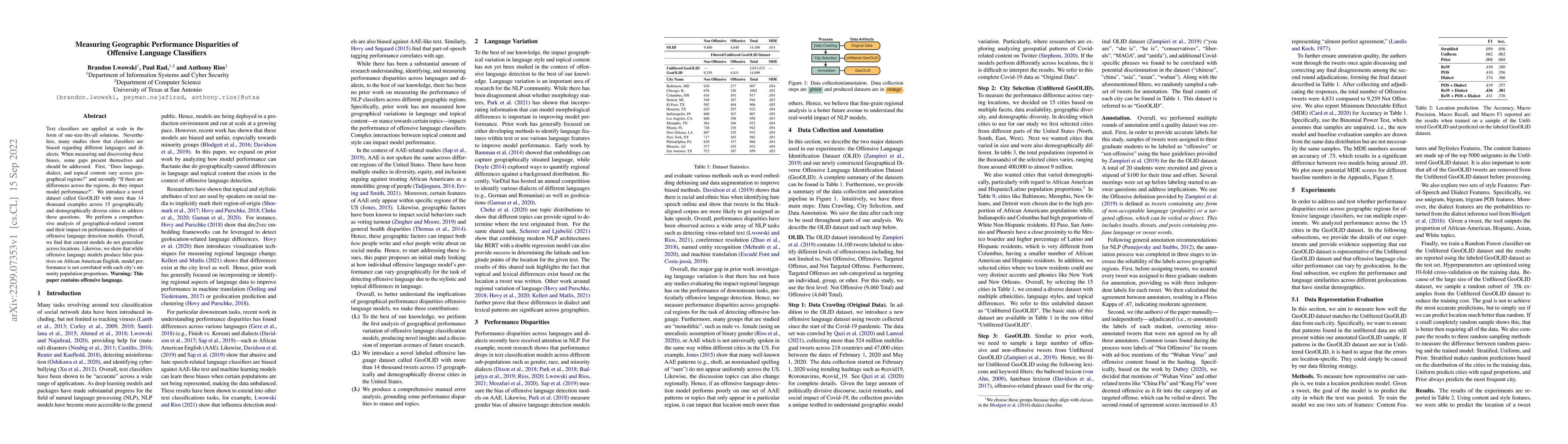 Thumbnail for Measuring Geographic Performance Disparities of Offensive Language
  Classifiers