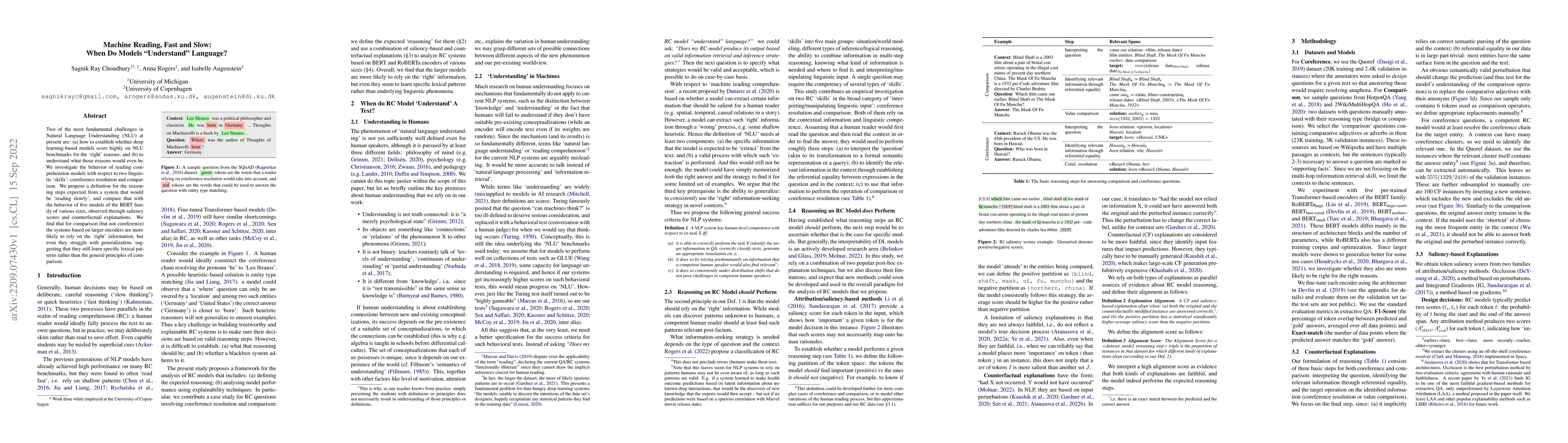 Thumbnail for Machine Reading, Fast and Slow: When Do Models "Understand" Language?