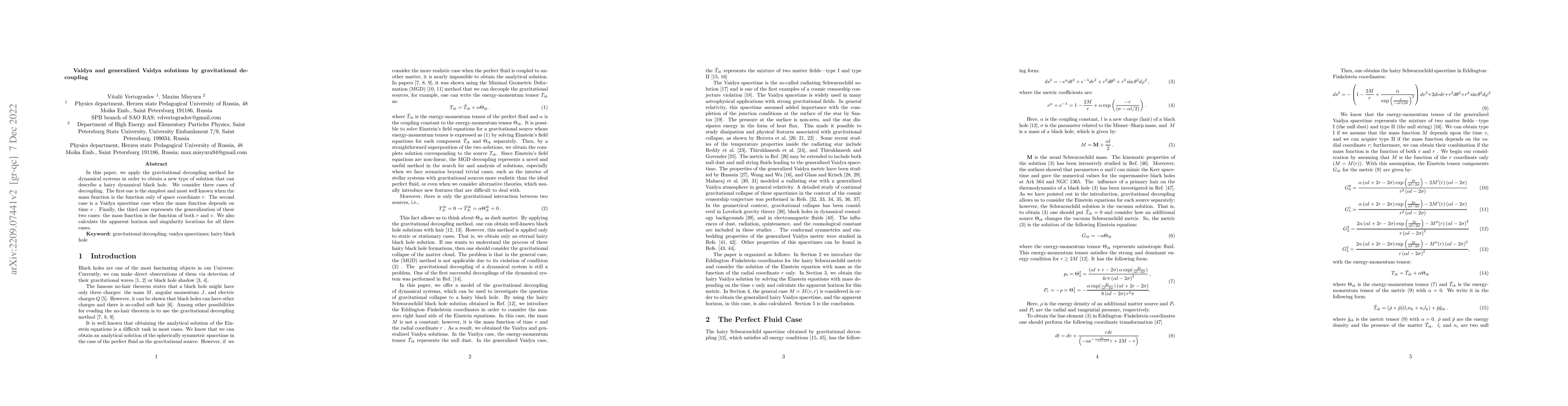 Thumbnail for Vaidya and generalized Vaidya solutions by gravitational decoupling
