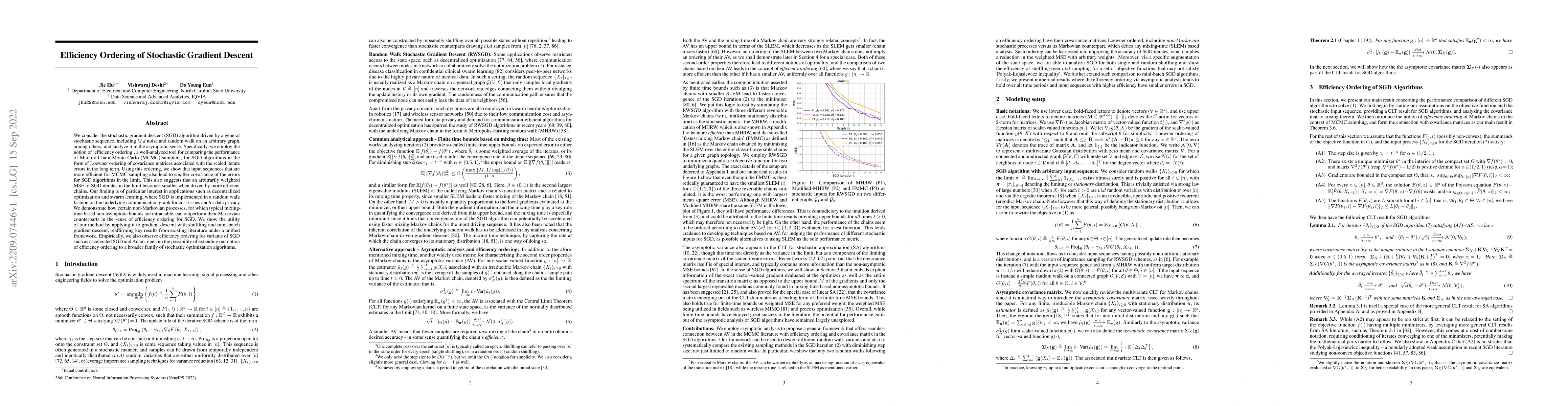 Thumbnail for Efficiency Ordering of Stochastic Gradient Descent