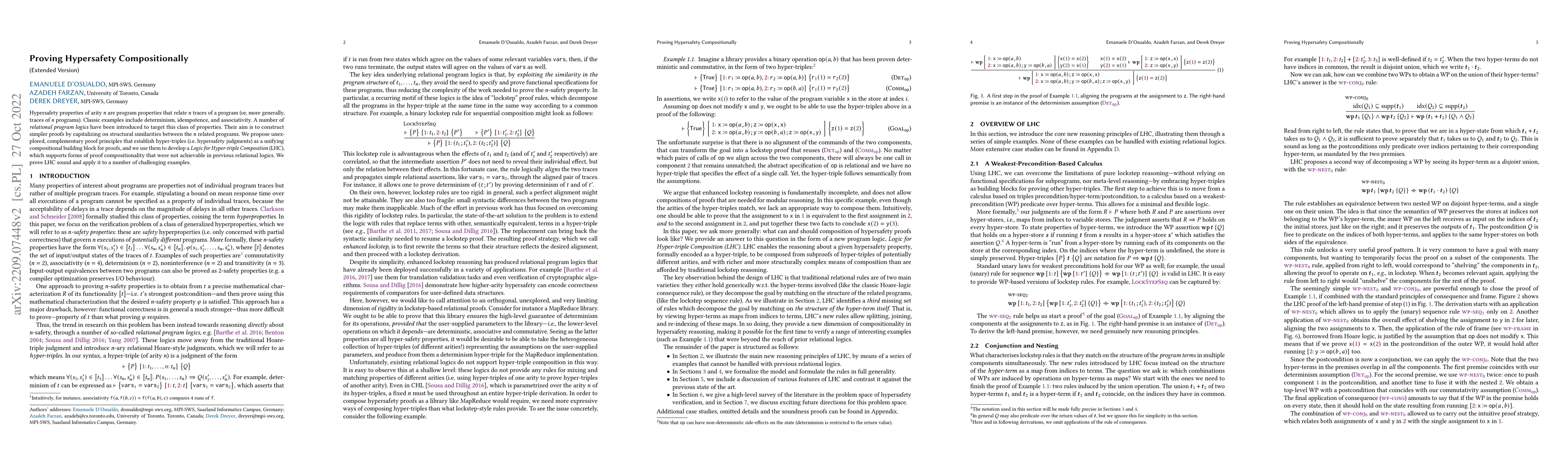 Thumbnail for Proving Hypersafety Compositionally