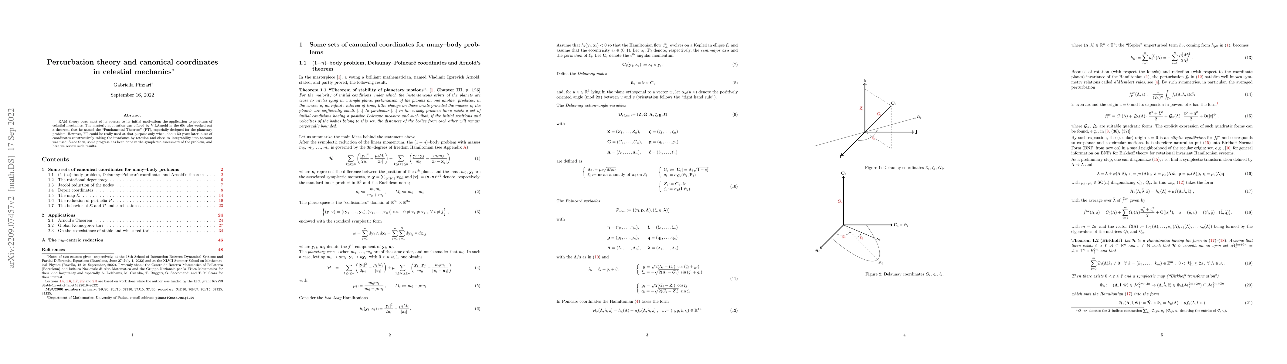 Thumbnail for Perturbation theory and canonical coordinates in celestial mechanics
