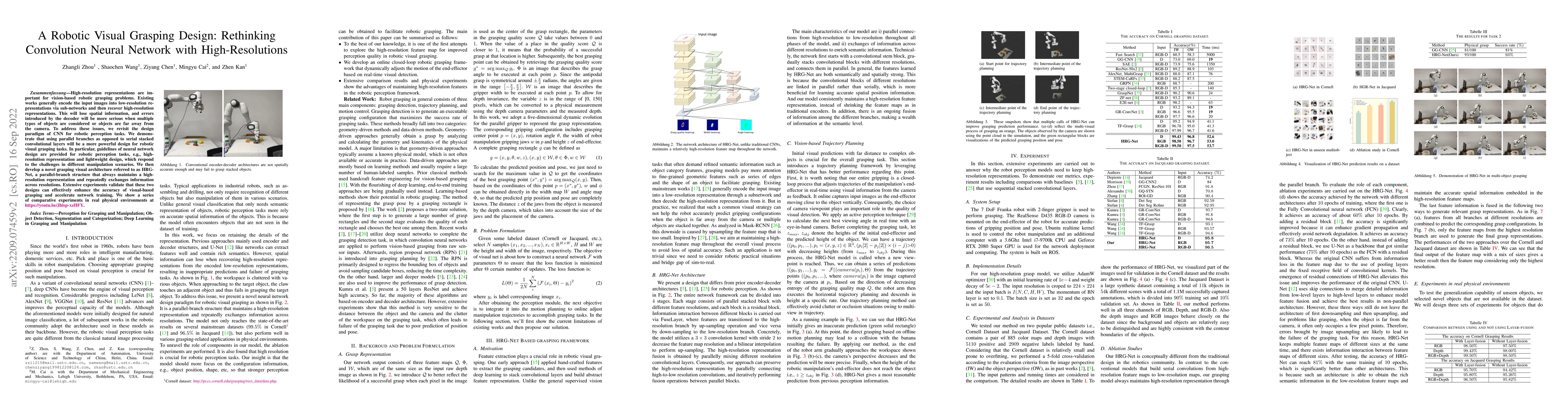 Thumbnail for A Robotic Visual Grasping Design: Rethinking Convolution Neural Network
  with High-Resolutions