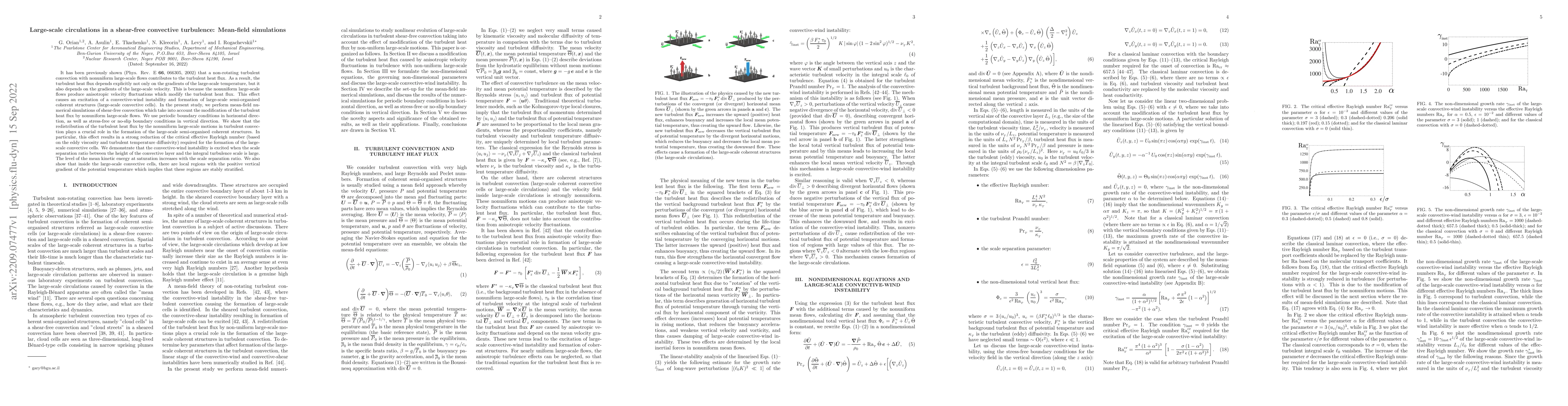 Thumbnail for Large-scale circulations in a shear-free convective turbulence:
  Mean-field simulations