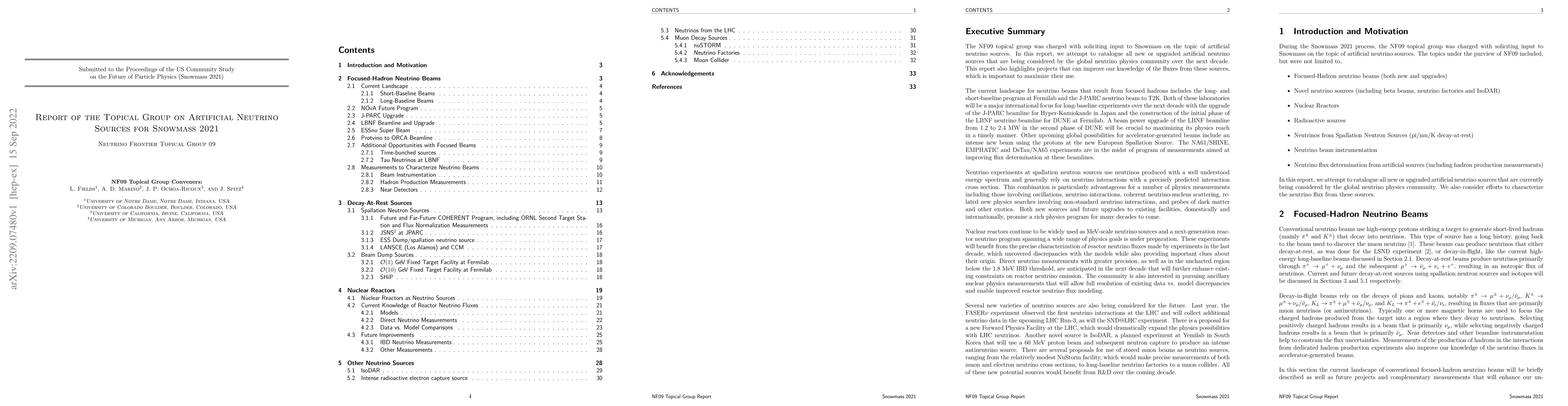 Thumbnail for Report of the Topical Group on Artificial Neutrino Sources for Snowmass
  2021