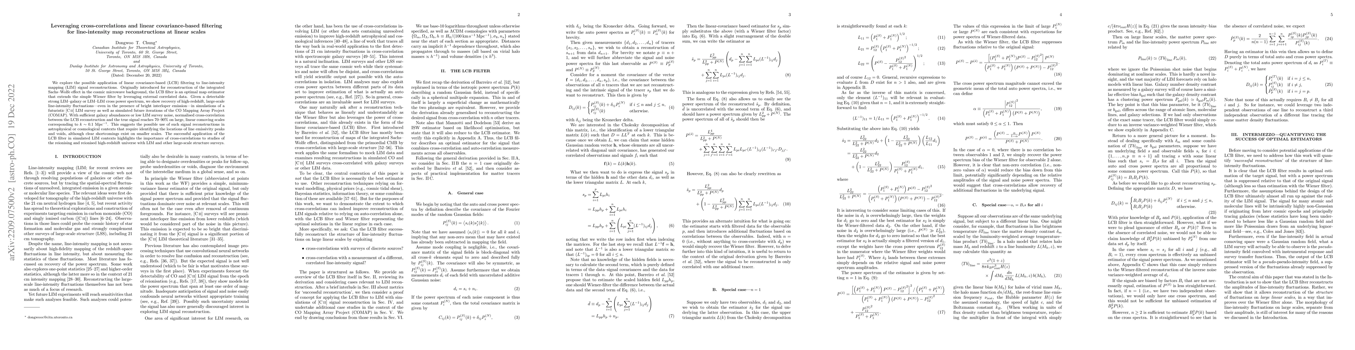 Thumbnail for Leveraging cross-correlations and linear covariance-based filtering for
  line-intensity map reconstructions at linear scales