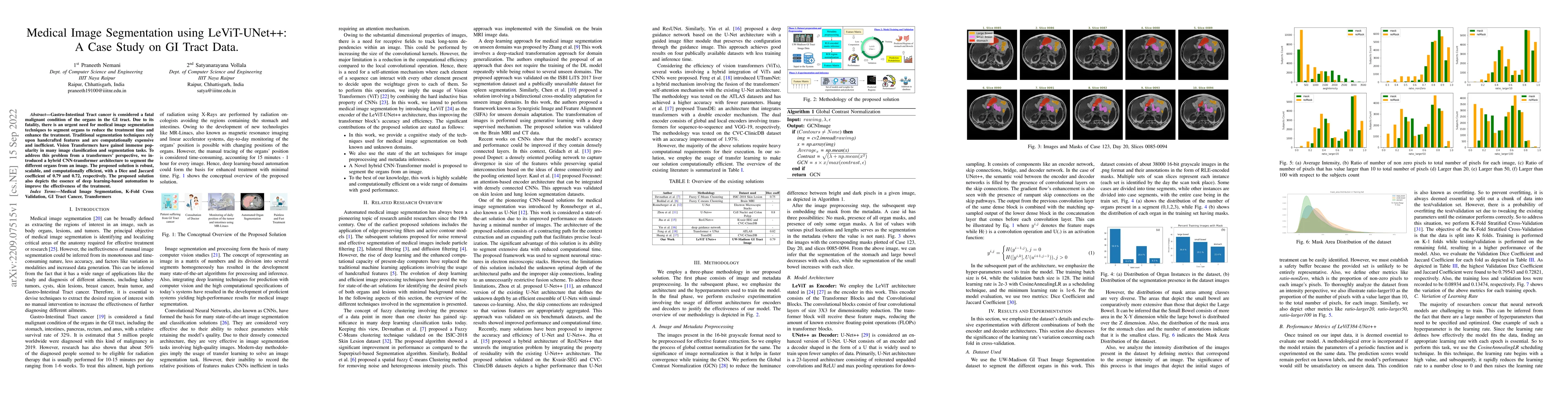 Thumbnail for Medical Image Segmentation using LeViT-UNet++: A Case Study on GI Tract
  Data