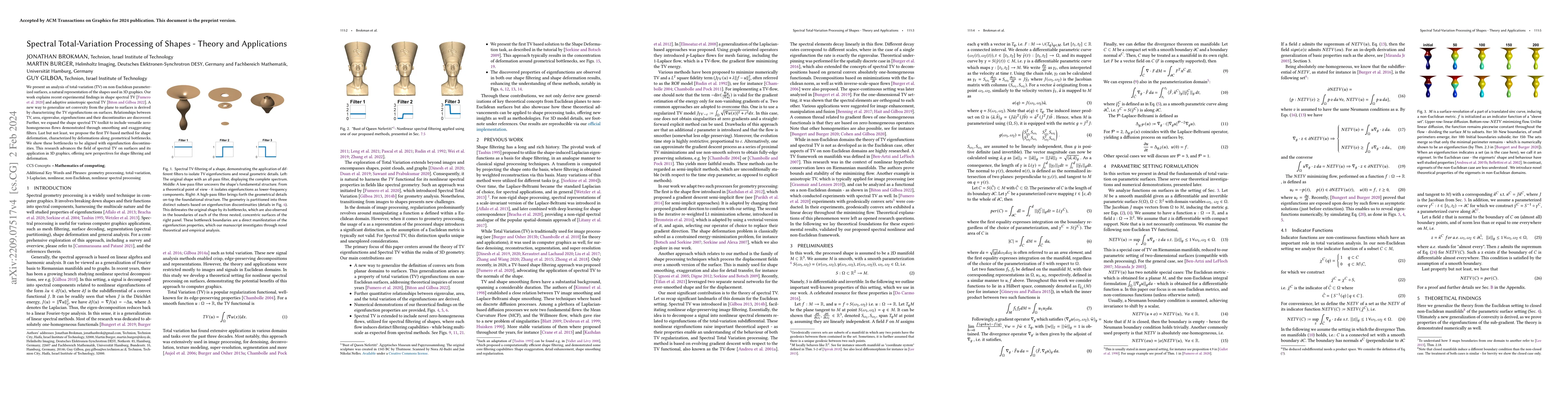 Thumbnail for Spectral Total-Variation Processing of Shapes: Theory and Applications