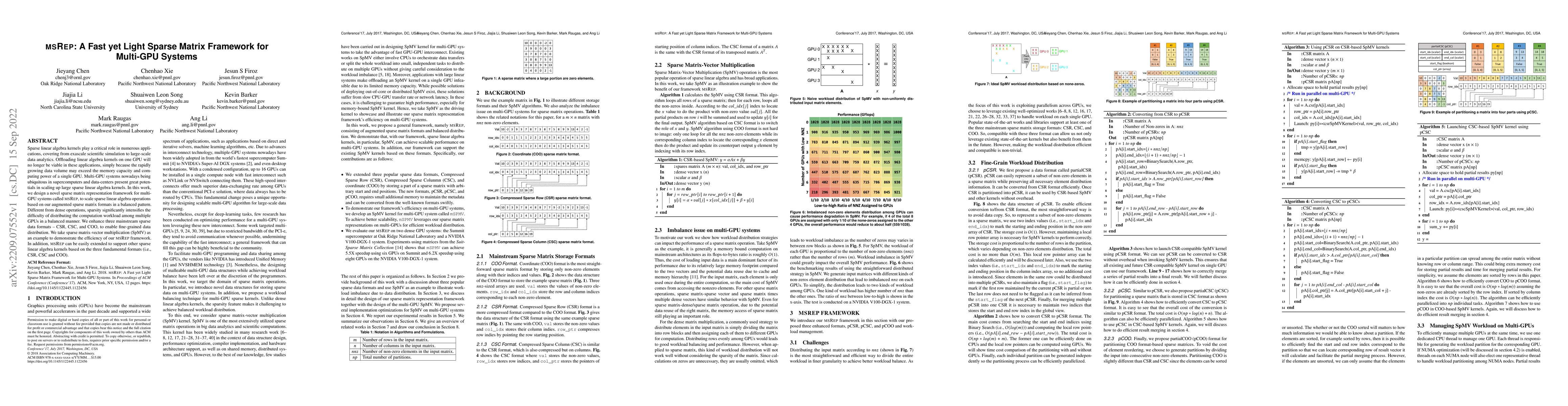 Thumbnail for MSREP: A Fast yet Light Sparse Matrix Framework for Multi-GPU Systems