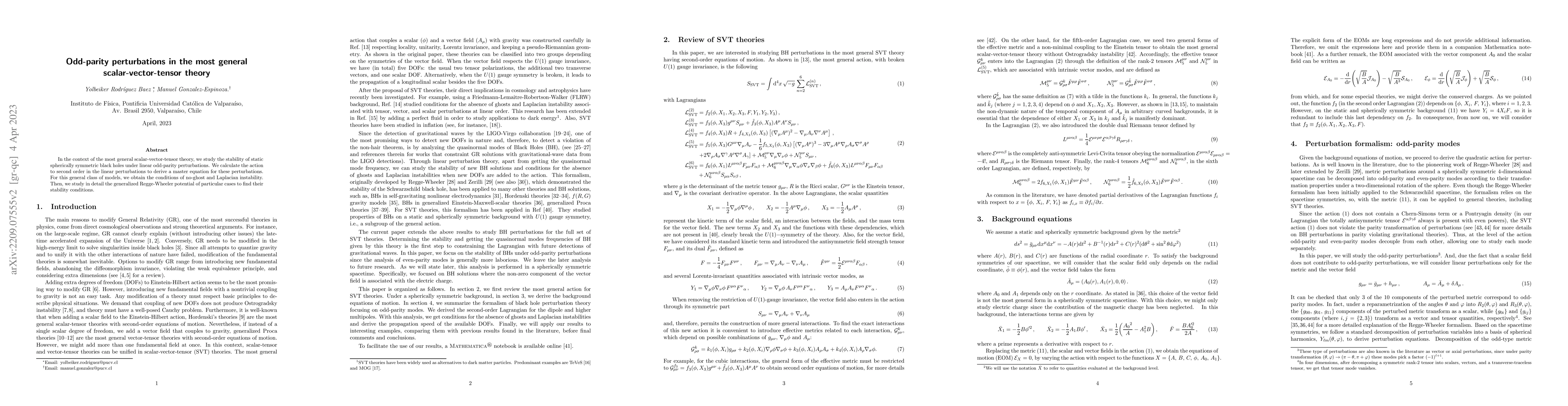 Thumbnail for Odd-parity perturbations in the most general scalar-vector-tensor theory