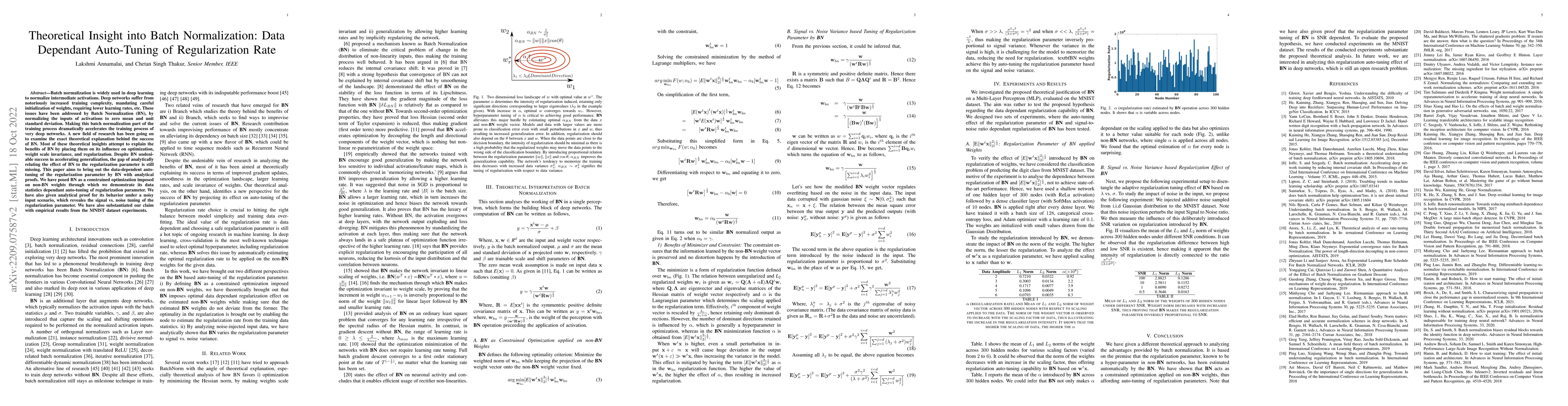 Thumbnail for Theoretical Insight into Batch Normalization: Data Dependant Auto-Tuning
  of Regularization Rate