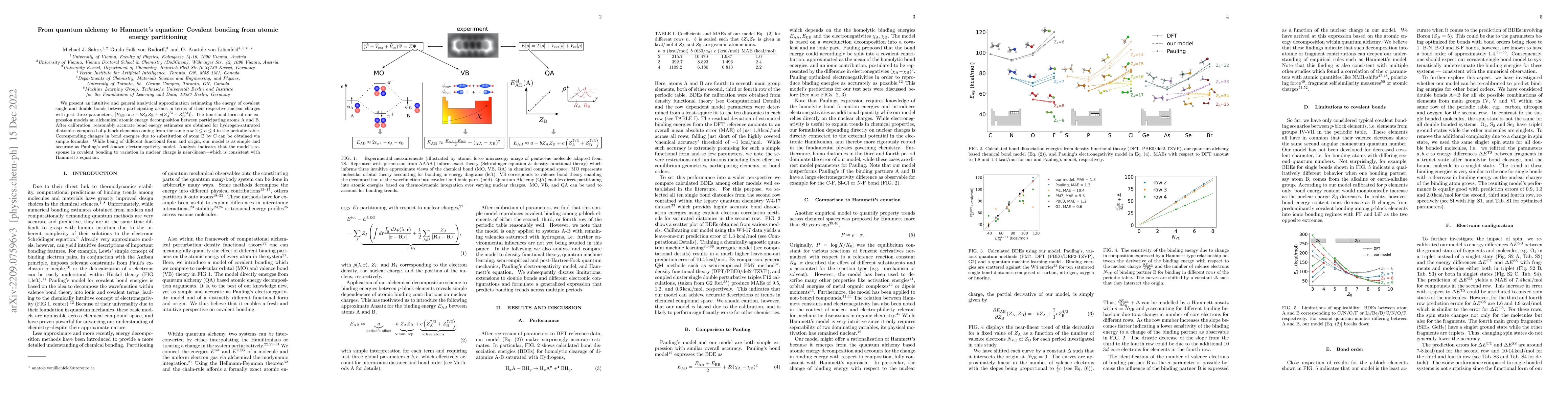 Thumbnail for From quantum alchemy to Hammett's equation: Covalent bonding from atomic
  energy partitioning