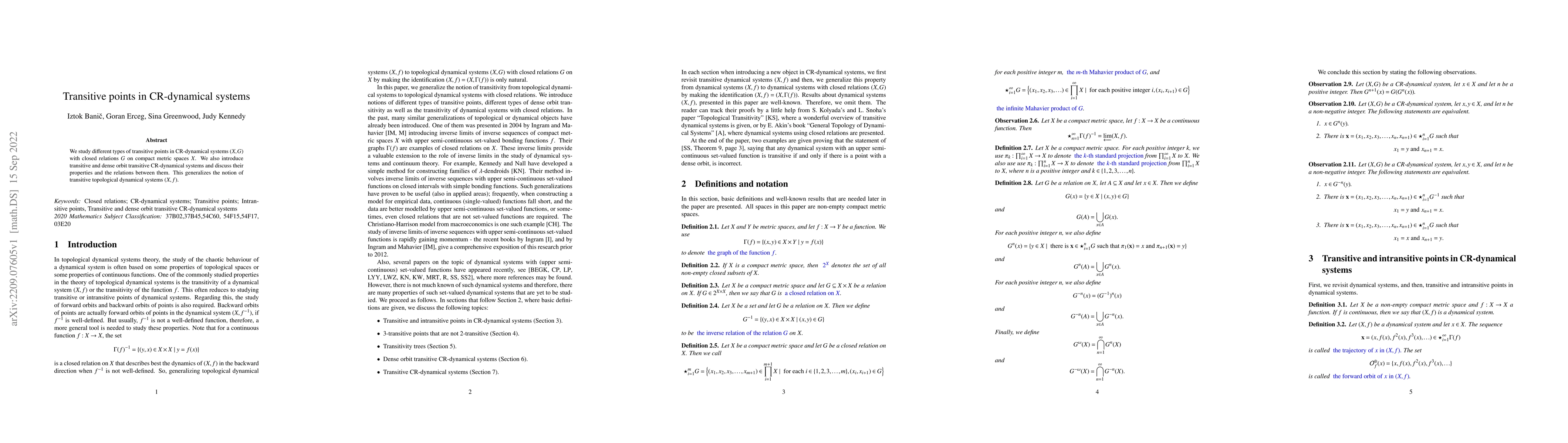 Thumbnail for Transitive points in CR-dynamical systems