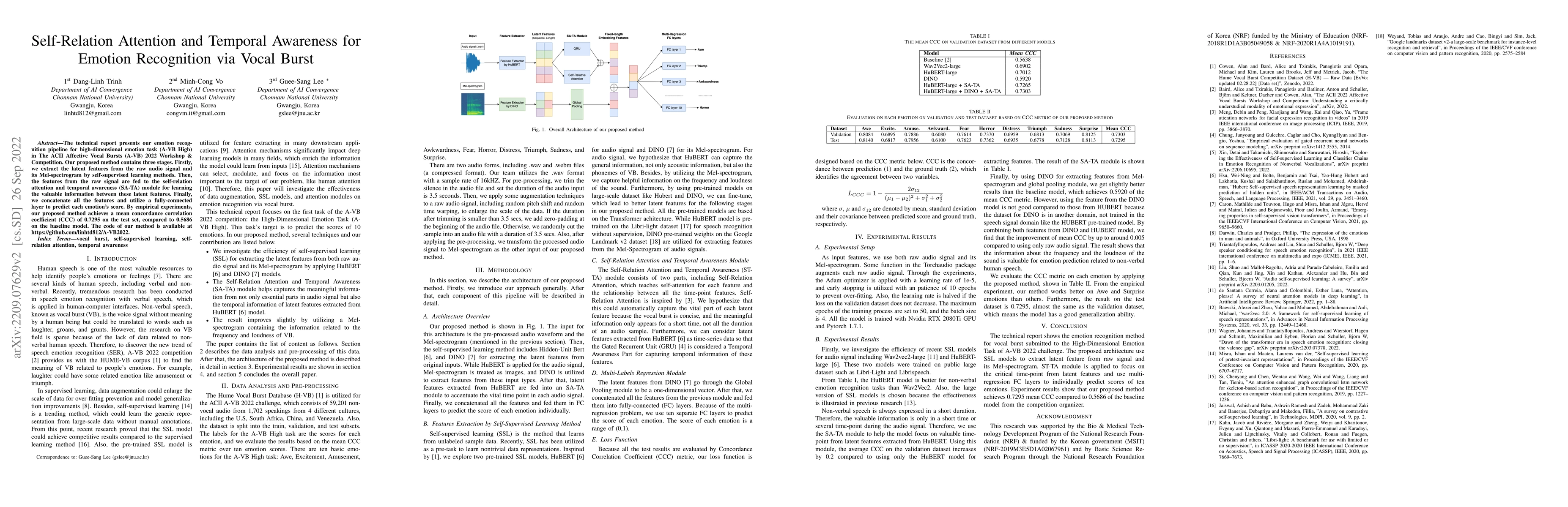 Thumbnail for Self-Relation Attention and Temporal Awareness for Emotion Recognition
  via Vocal Burst