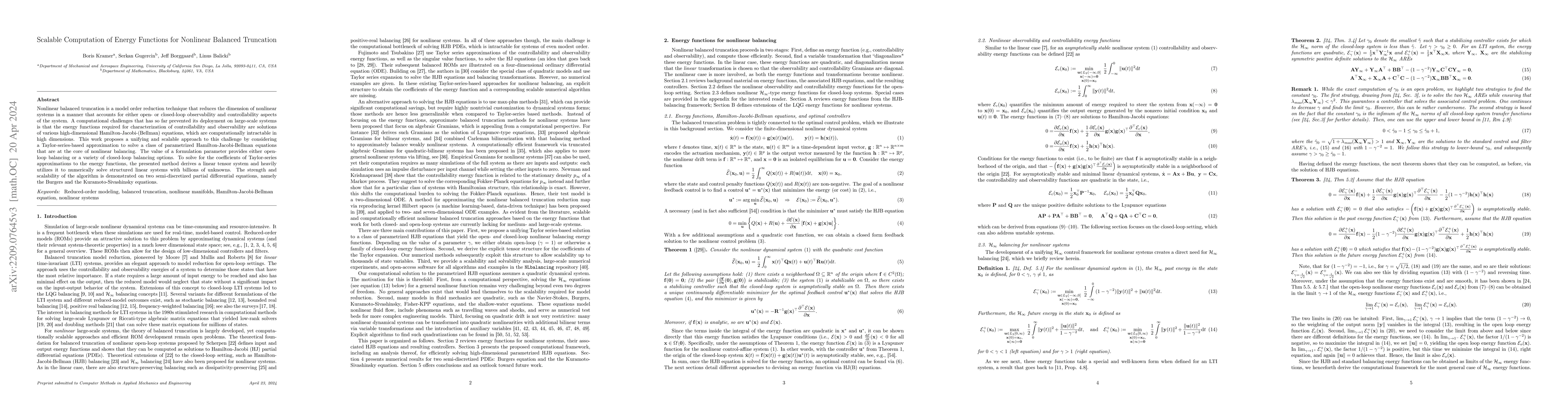 Thumbnail for Scalable Computation of Energy Functions for Nonlinear Balanced
  Truncation