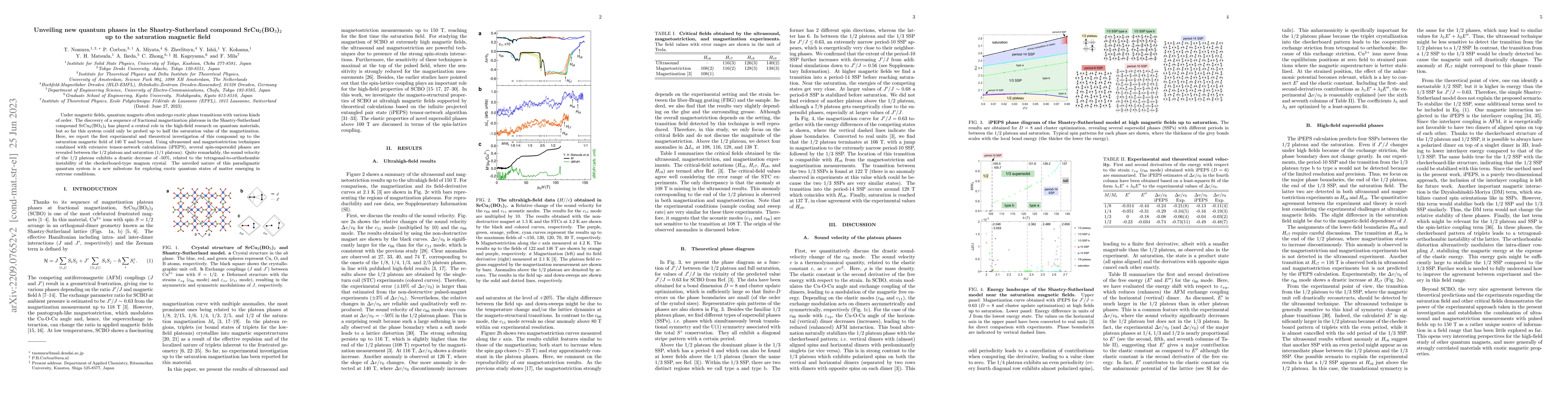 Thumbnail for Unveiling new quantum phases in the Shastry-Sutherland compound
  SrCu2(BO3)2up to the saturation magnetic field