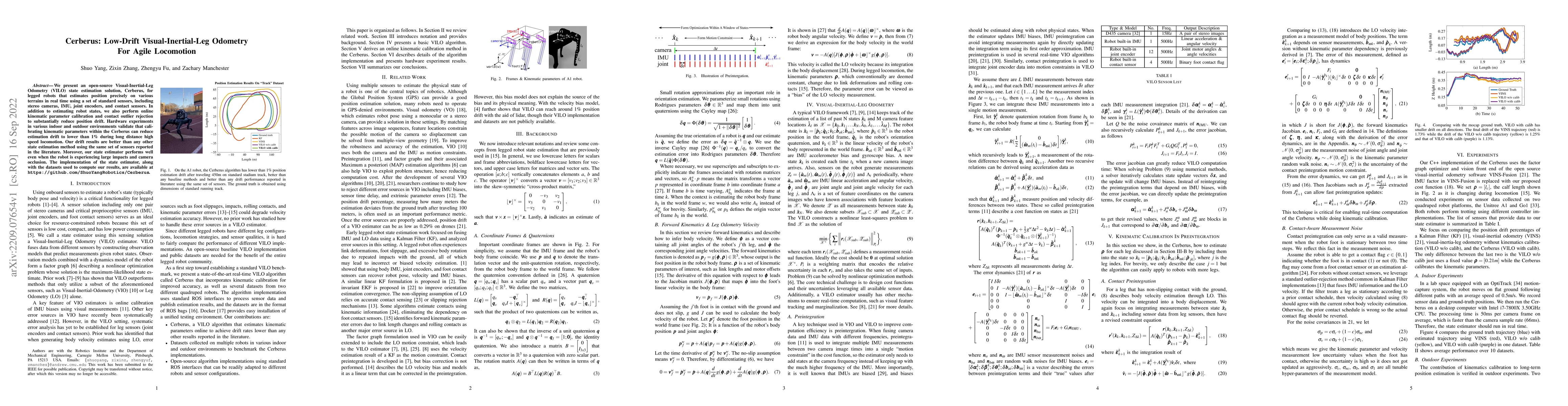 Thumbnail for Cerberus: Low-Drift Visual-Inertial-Leg Odometry For Agile Locomotion