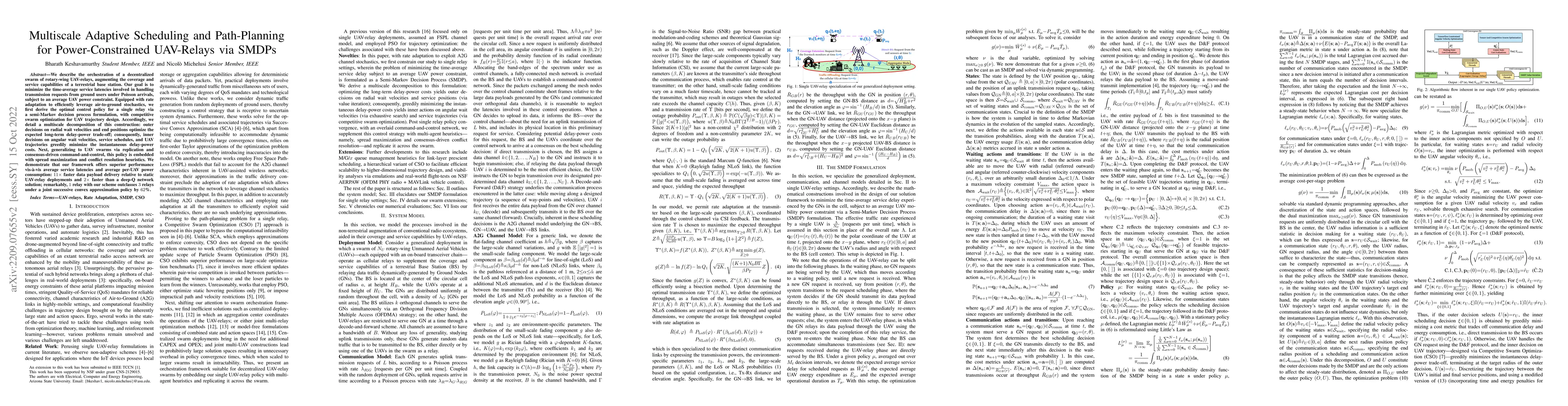 Thumbnail for Multiscale Adaptive Scheduling and Path-Planning for Power-Constrained
  UAV-Relays via SMDPs