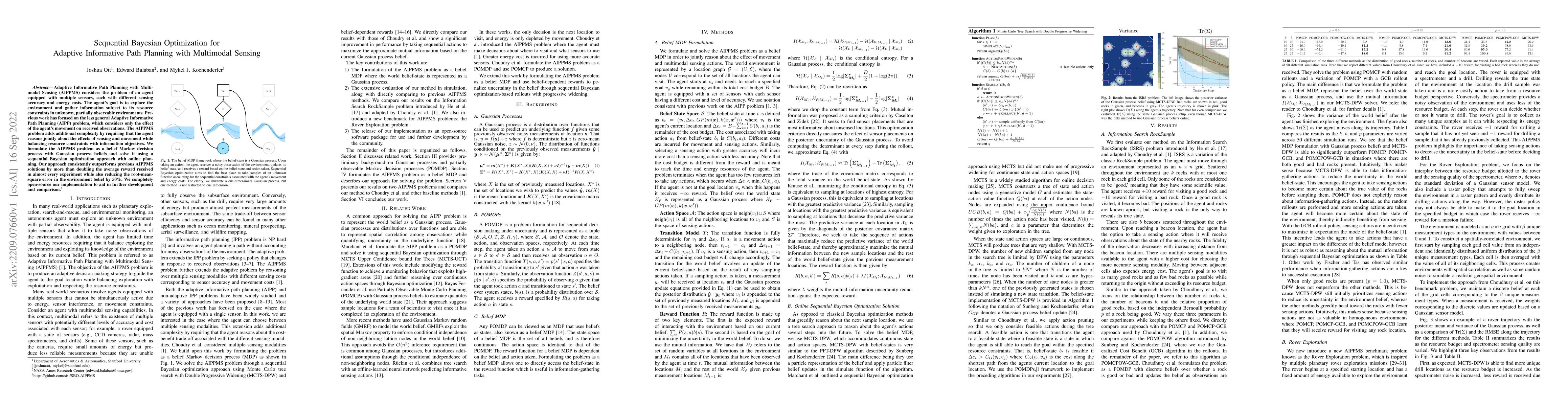 Thumbnail for Sequential Bayesian Optimization for Adaptive Informative Path Planning
  with Multimodal Sensing