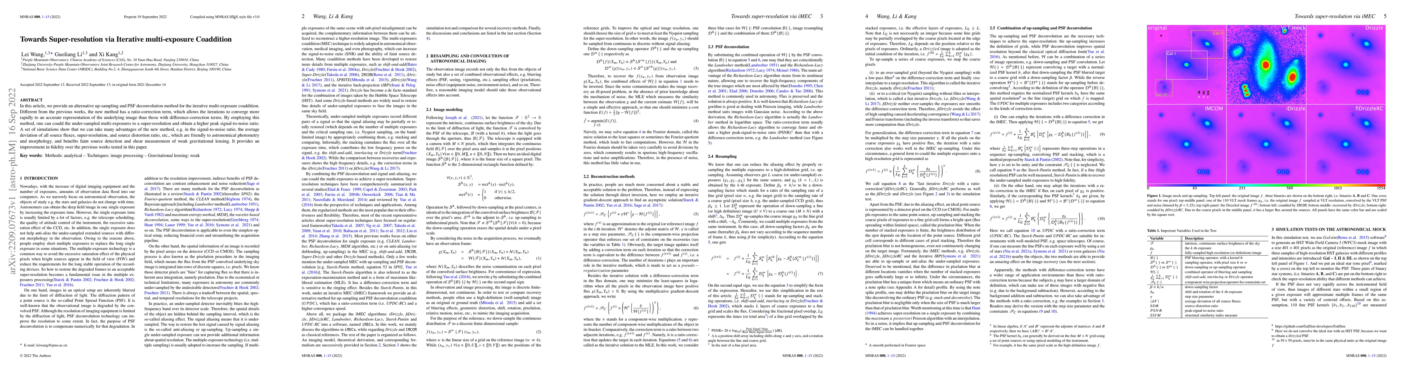 Thumbnail for Towards Super-resolution via Iterative multi-exposure Coaddition