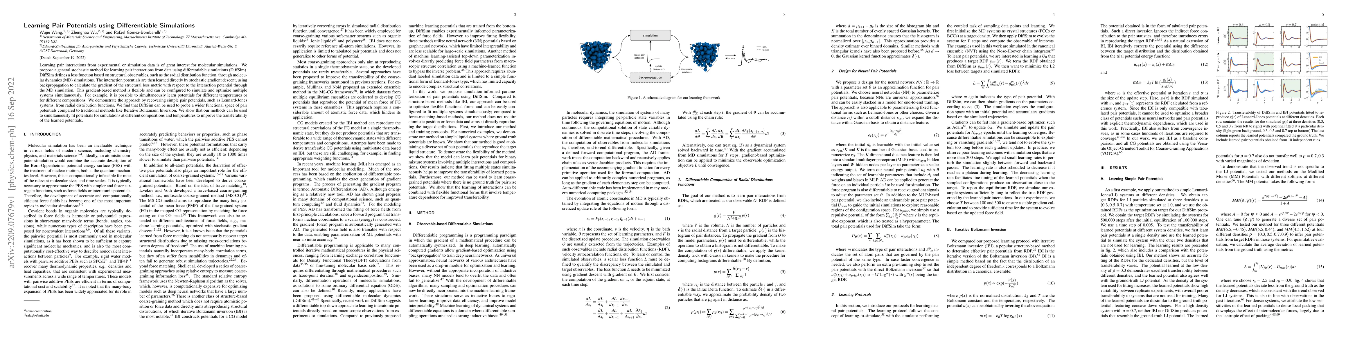 Thumbnail for Learning Pair Potentials using Differentiable Simulations
