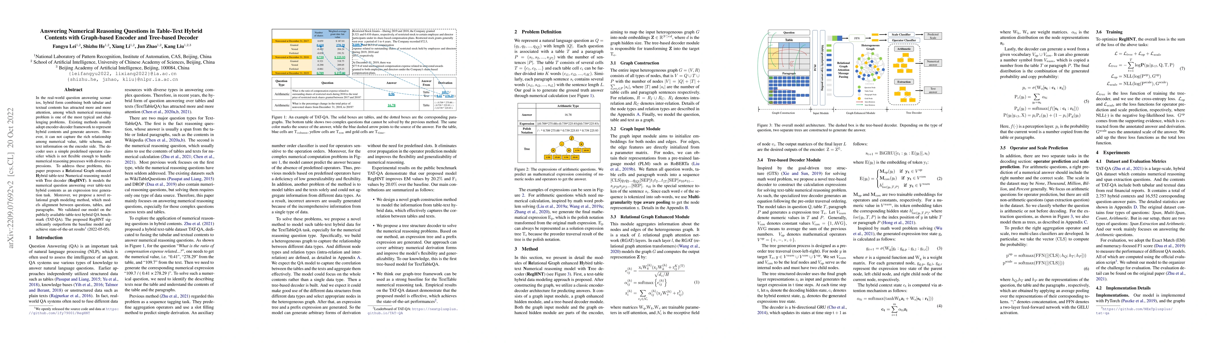 Thumbnail for Answering Numerical Reasoning Questions in Table-Text Hybrid Contents
  with Graph-based Encoder and Tree-based Decoder