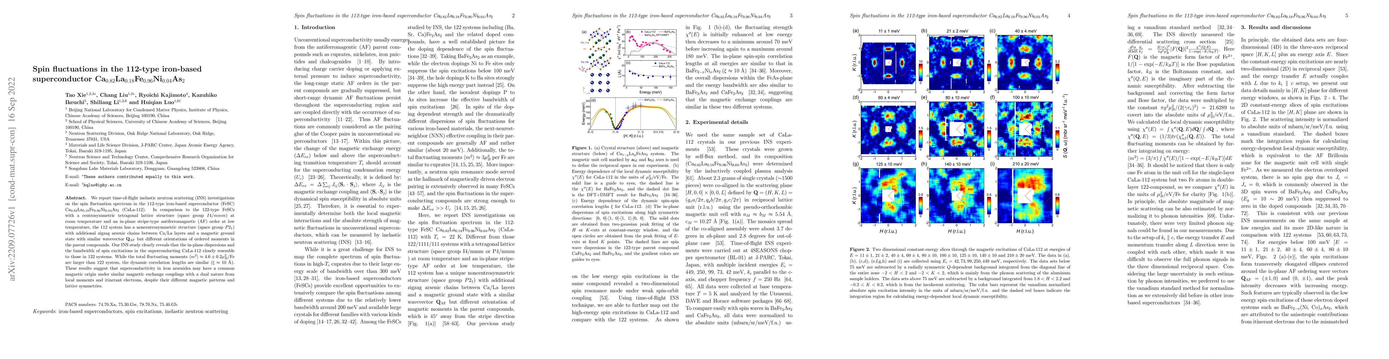 Thumbnail for Spin fluctuations in the 112-type iron-based superconductor
  Ca$_{0.82}$La$_{0.18}$Fe$_{0.96}$Ni$_{0.04}$As$_{2}$