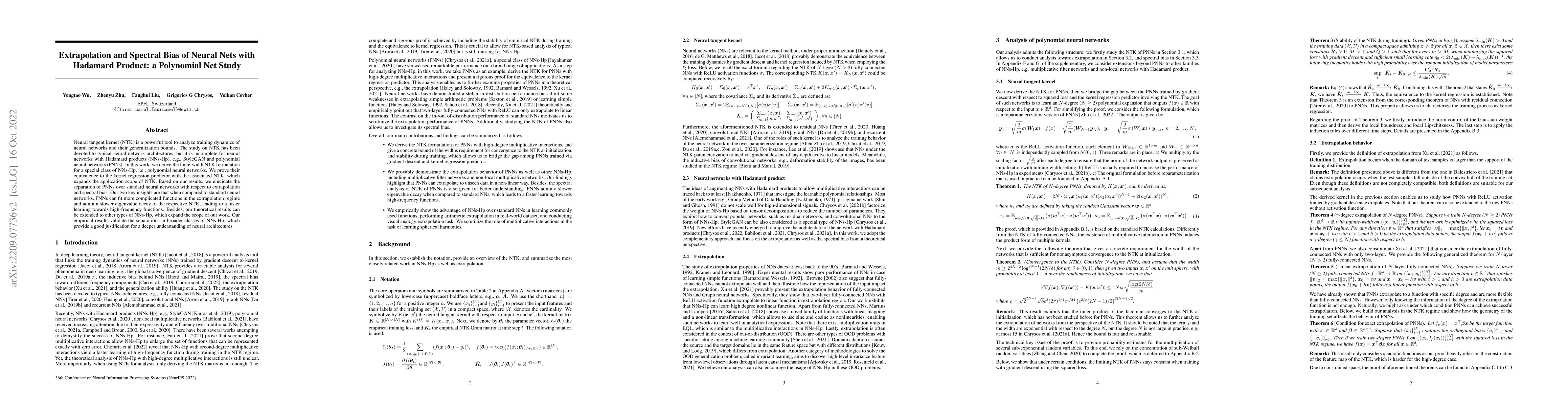 Thumbnail for Extrapolation and Spectral Bias of Neural Nets with Hadamard Product: a
  Polynomial Net Study