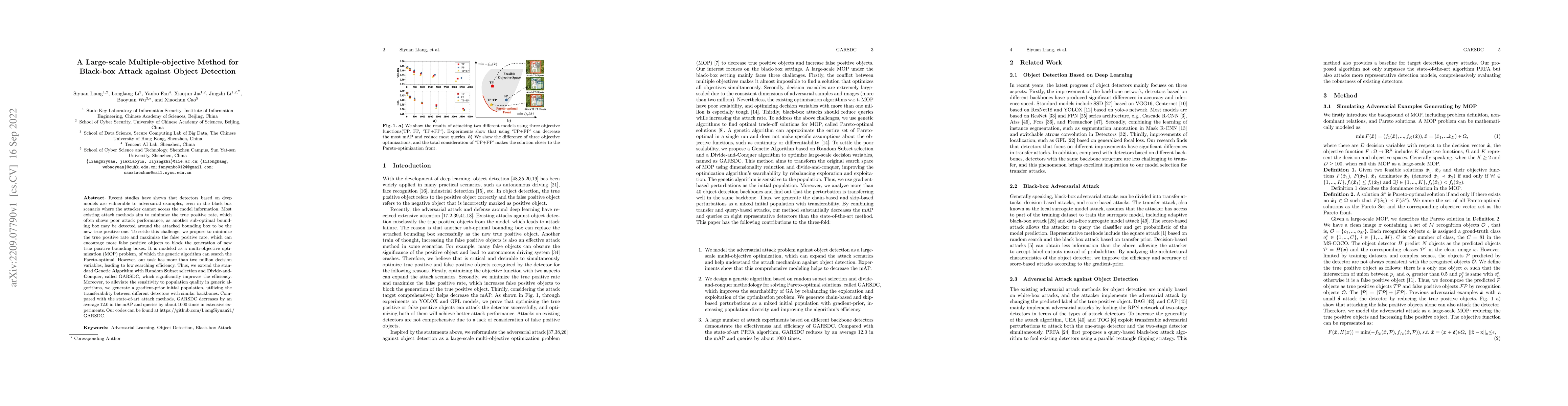 Thumbnail for A Large-scale Multiple-objective Method for Black-box Attack against
  Object Detection