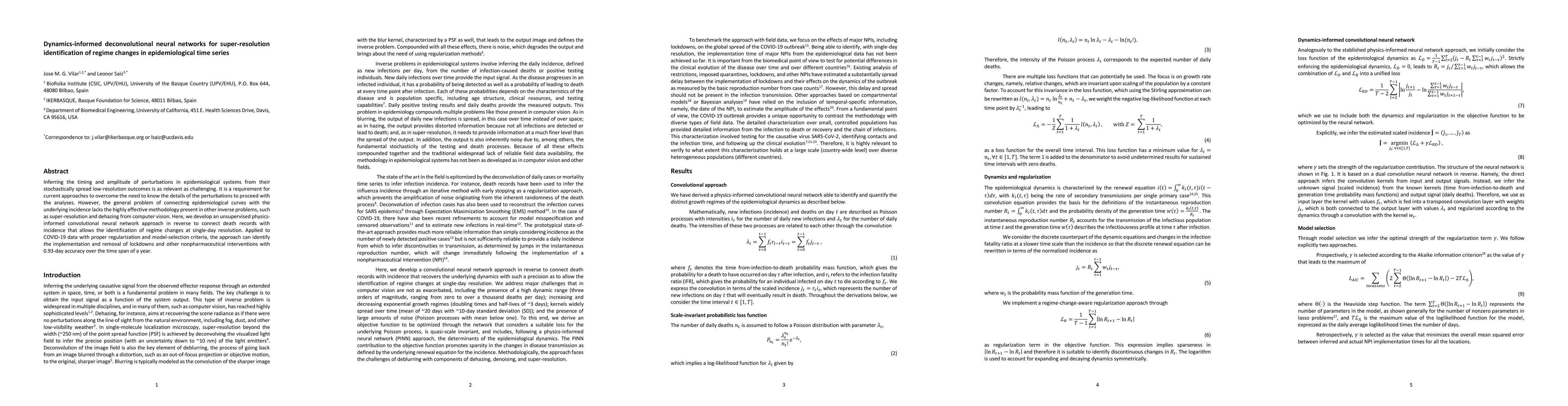 Thumbnail for Dynamics-informed deconvolutional neural networks for super-resolution
  identification of regime changes in epidemiological time series