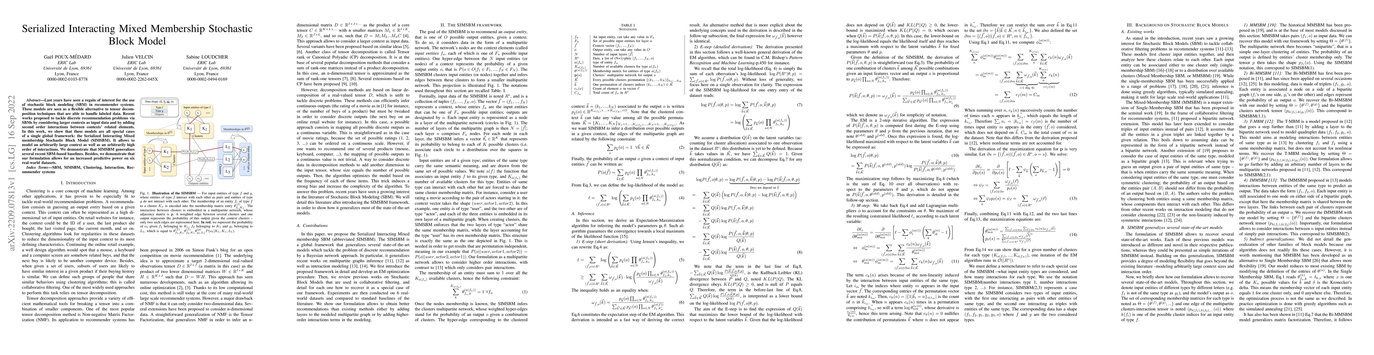 Thumbnail for Serialized Interacting Mixed Membership Stochastic Block Model