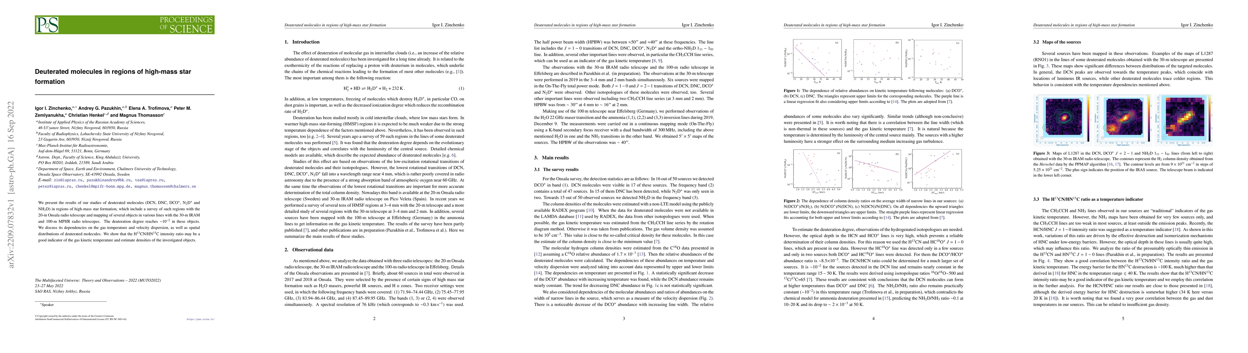 Thumbnail for Deuterated molecules in regions of high-mass star formation