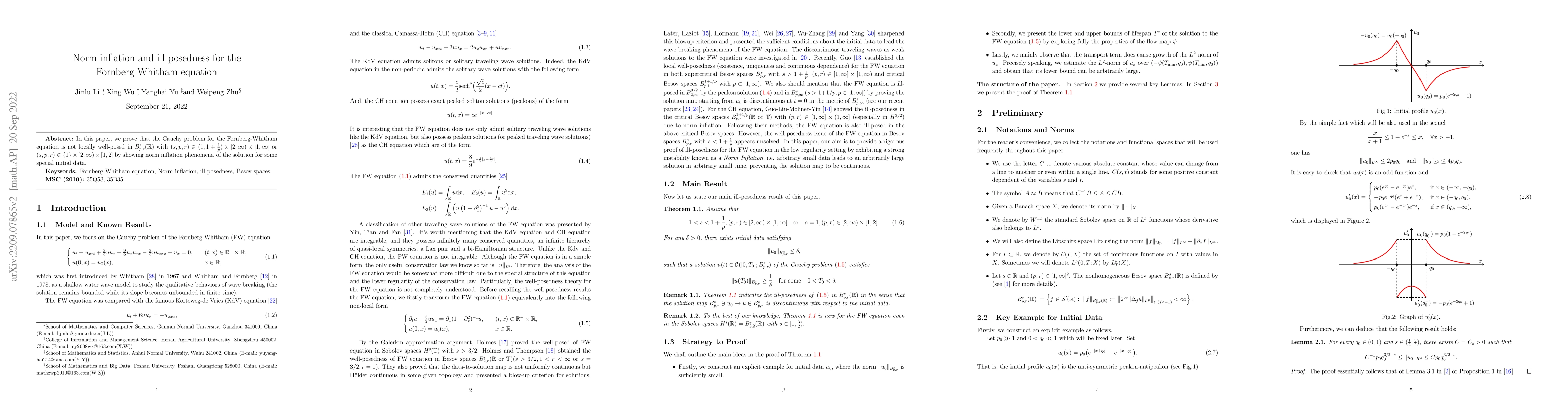 Thumbnail for Norm inflation and ill-posedness for the Fornberg-Whitham equation