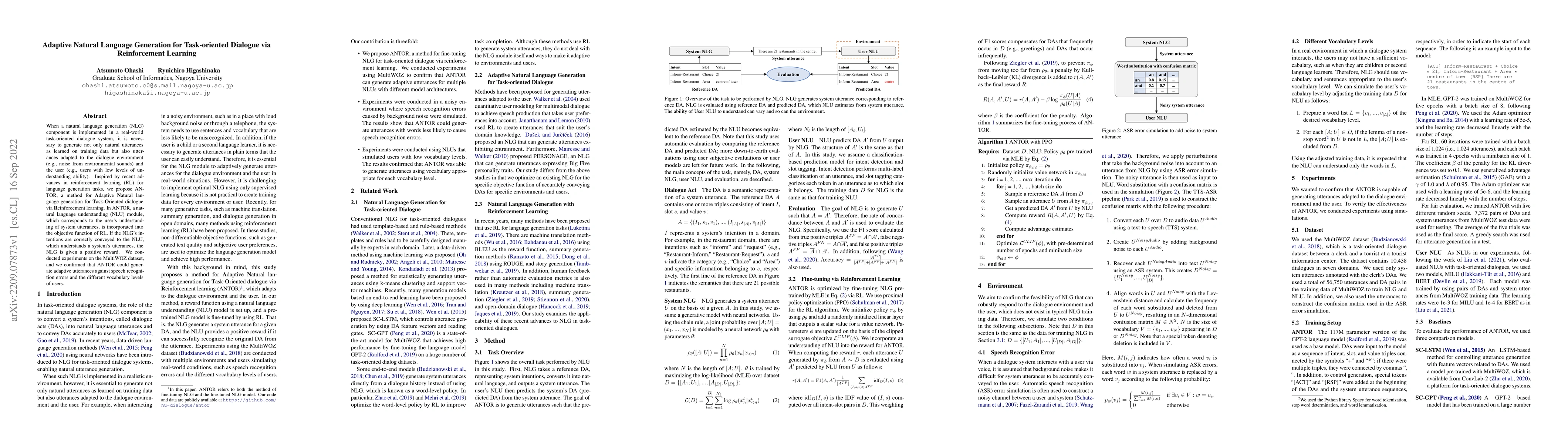 Thumbnail for Adaptive Natural Language Generation for Task-oriented Dialogue via
  Reinforcement Learning