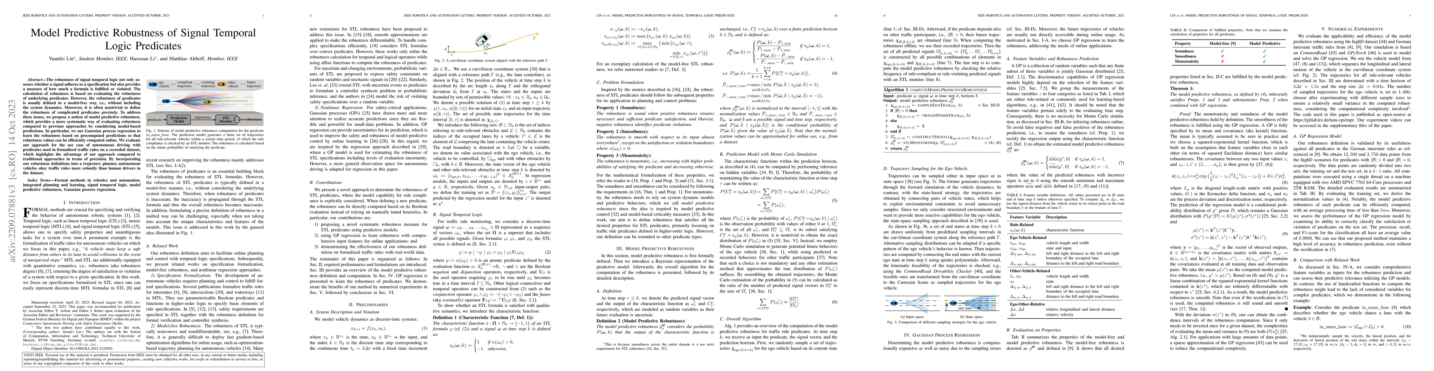 Thumbnail for Model Predictive Robustness of Signal Temporal Logic Predicates