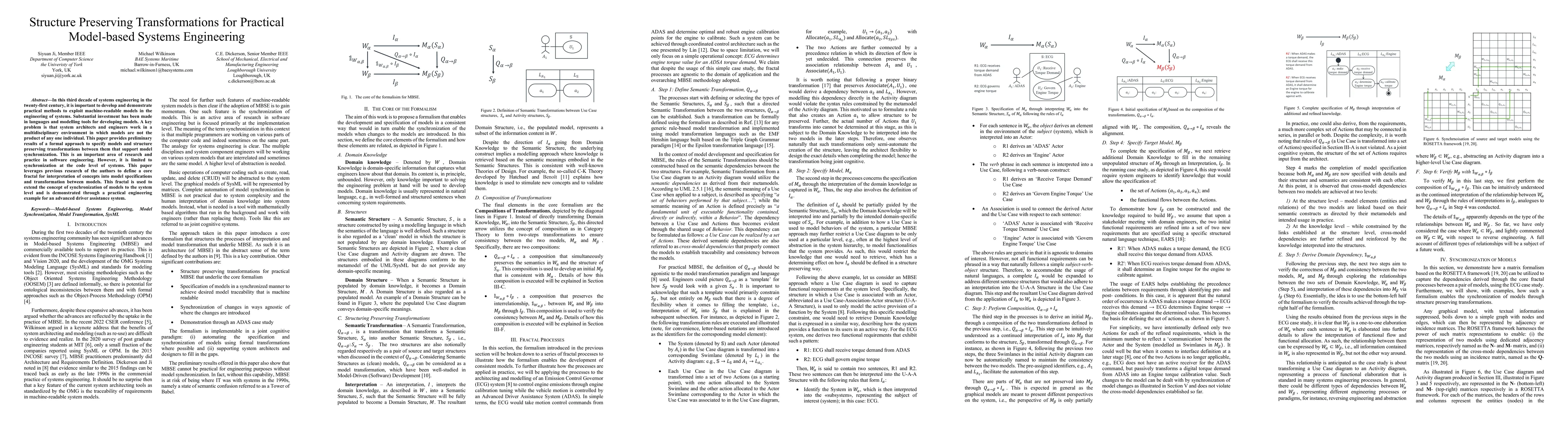 Thumbnail for Structure Preserving Transformations for Practical Model-based Systems
  Engineering