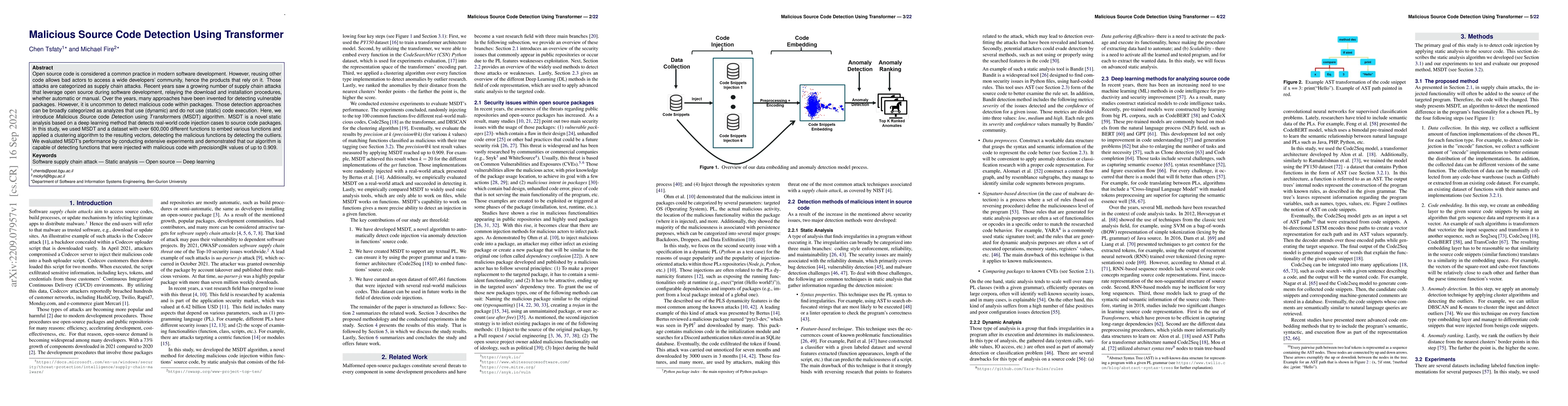 Thumbnail for Malicious Source Code Detection Using Transformer
