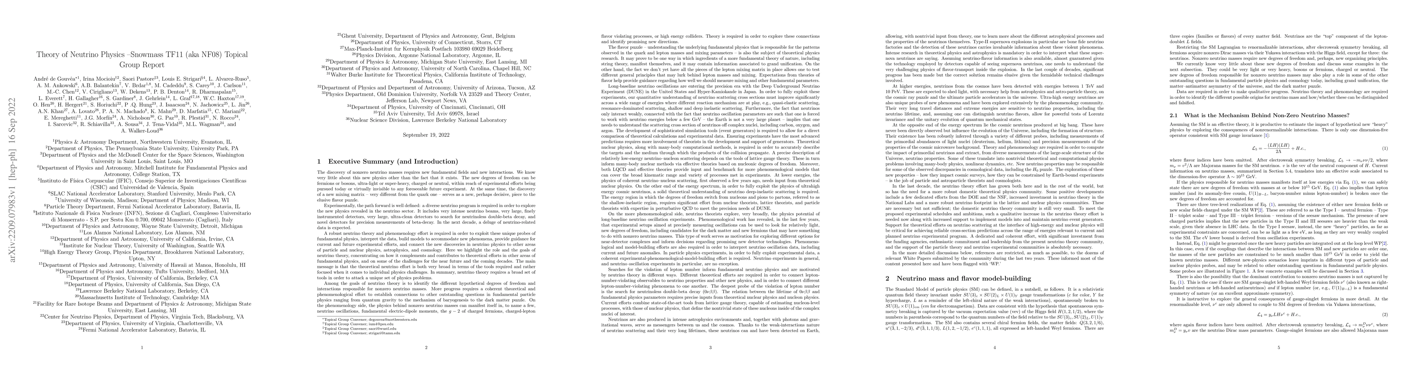Thumbnail for Theory of Neutrino Physics -- Snowmass TF11 (aka NF08) Topical Group
  Report
