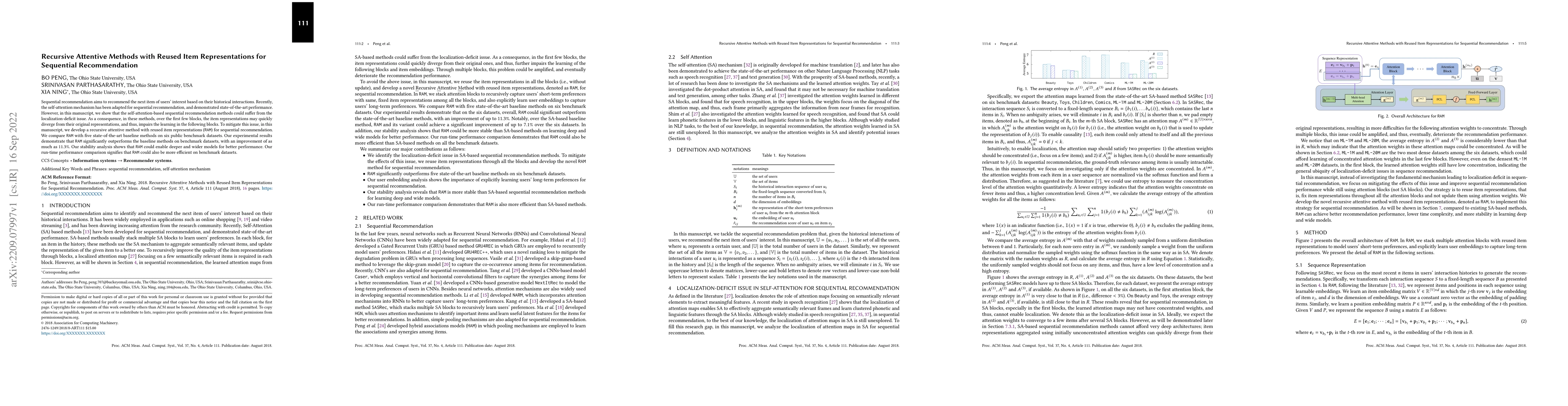Thumbnail for Recursive Attentive Methods with Reused Item Representations for
  Sequential Recommendation