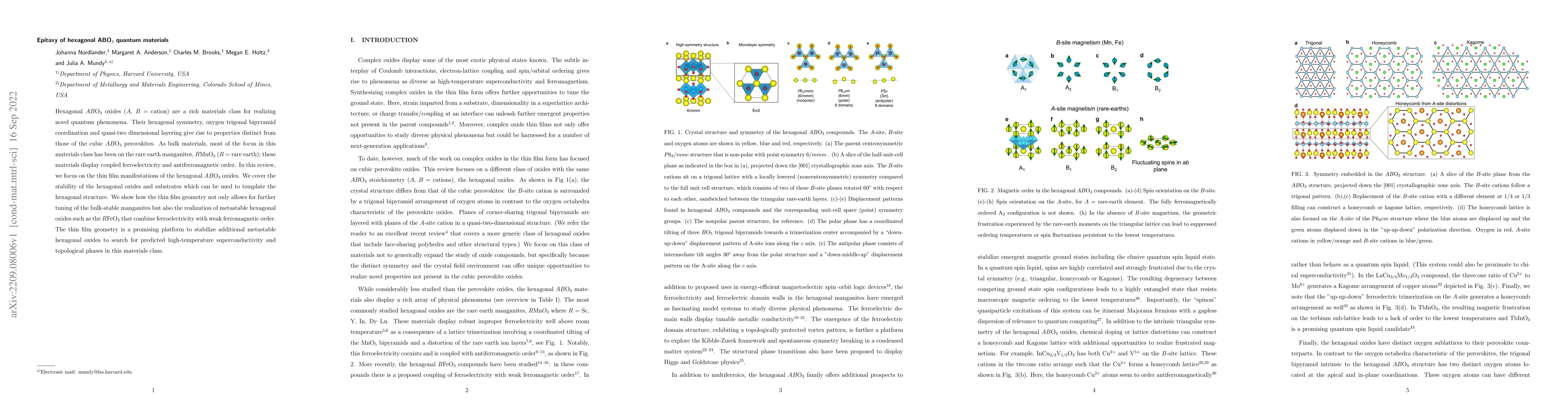Thumbnail for Epitaxy of hexagonal ABO$_3$ quantum materials